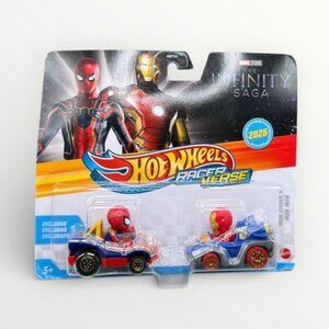 Hot Wheels RacerVerse Marvel Infinity Saga Iron Spider & Iron Man 2-Pack New